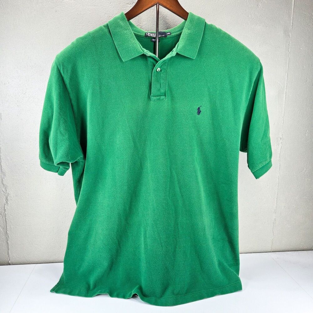Vintage 90s Polo by Ralph Lauren Pique Cotton Polo Shirt Sz XXL